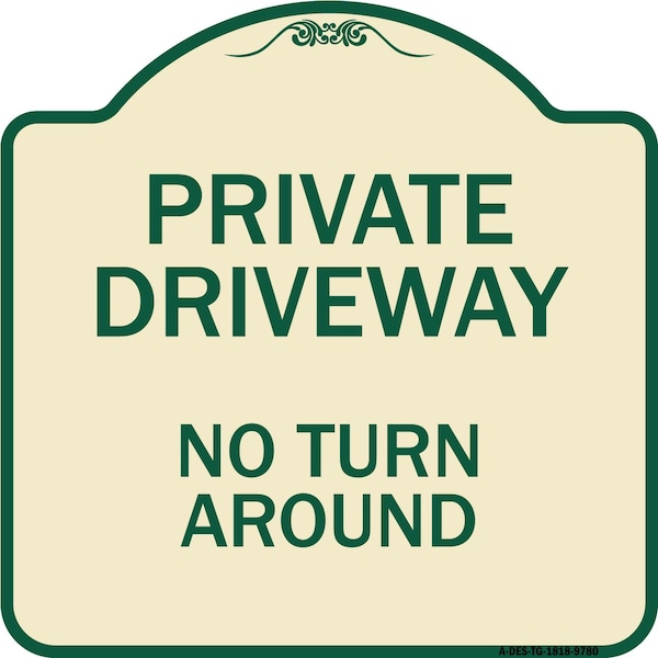 Designer Series-Private Driveway No Turn Around Tan & Green, 18" x 18", TG-1818-9780